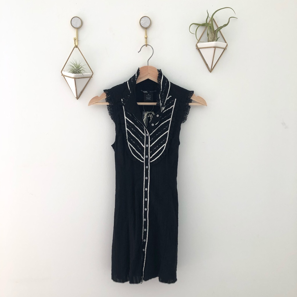 Hale Bob Black + White Tunic Blouse